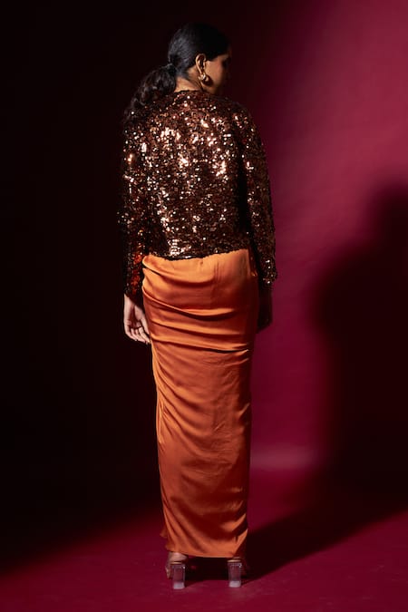 Vedika M Mid- Length Sequin Jacket 