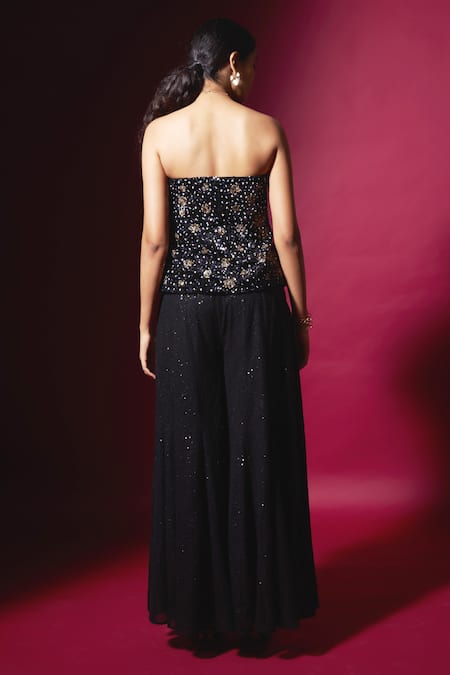 Vedika M Hand Embroidered Off-Shoulder Top & Sharara Set 