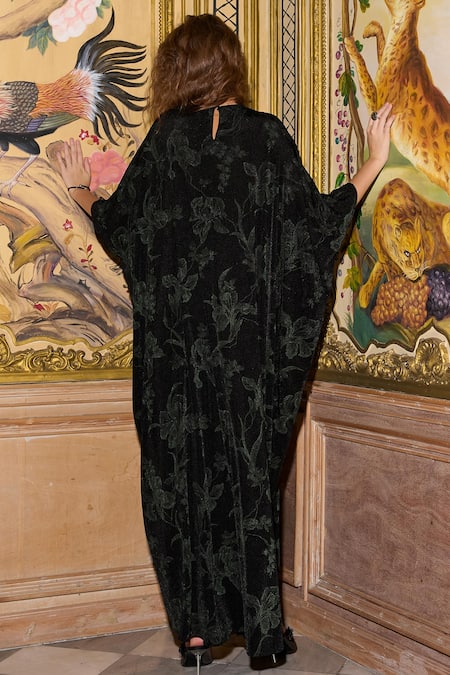 Dash And Dot Draped Floral Kaftan 