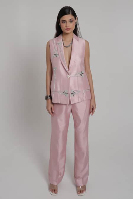 Shagufta Embroidered Jacket Pant Set 