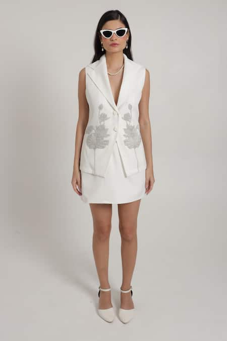 Shagufta Hand Work Jacket & Skirt Set 