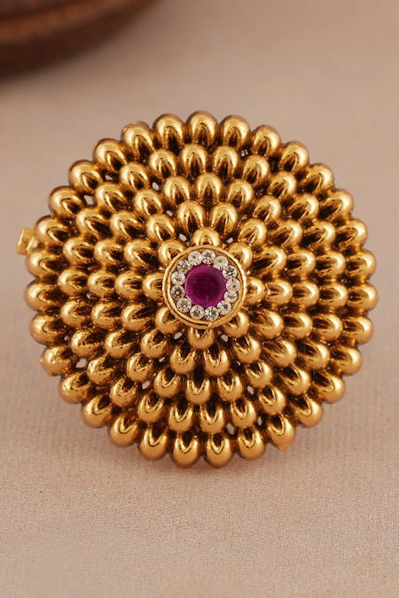 Smars Jewelry Antique Carved Adjustable Ring 