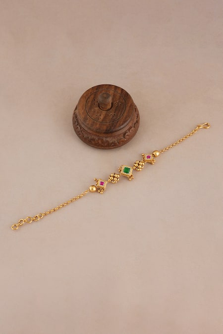 Smars Jewelry Antique Stone Embellished Bracelet 