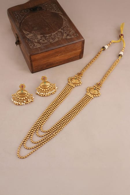 Smars Jewelry Antique Ball Layered Necklace Set 