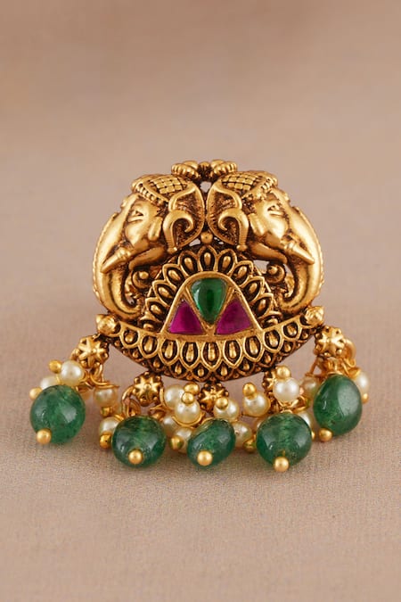 Smars Jewelry Elephant Carved Antique Ring 