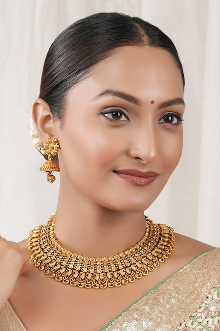 Smars Jewelry Intricate Carved Antique Choker Set 