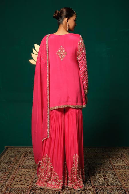 Niloufer By Aasif Ally Intricate Embroidered Kurta Sharara Set 