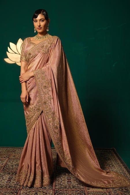 Niloufer By Aasif Ally Antique Hand Work Saree With Blouse 