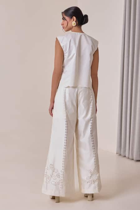 Needleten Laser Cutwork Button Closure Jacket 