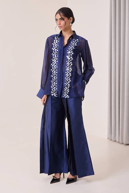 Needleten Contrast Placket Shirt 