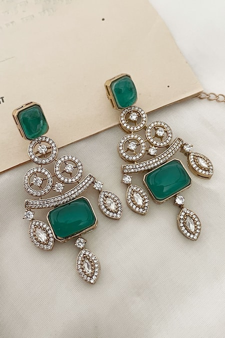 Saga Jewels Stone Studded Necklace Set 