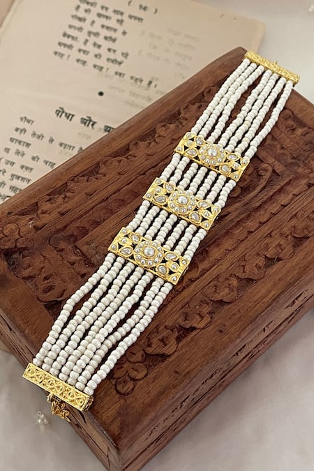 Saga Jewels Pearl Embellished Bracelet