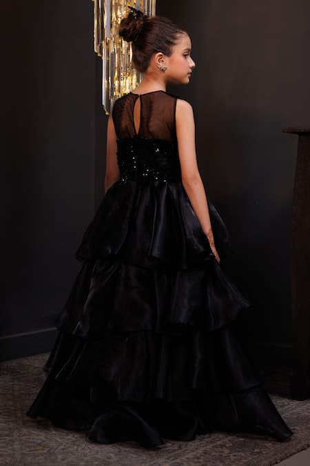 Hoity Moppet Black Tiara Layered Gown 