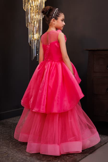 Hoity Moppet Fairy Floss 3D Organza Flower Layered Gown 