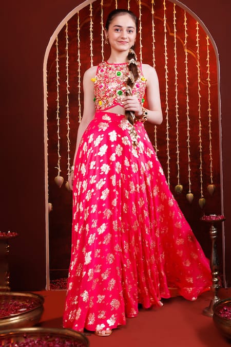 Hoity Moppet Gulzaar Lehenga & Embroidered Blouse Set