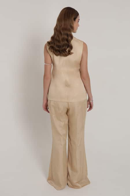 Shagufta Cutdana Embroidered Jacket Pant Set 