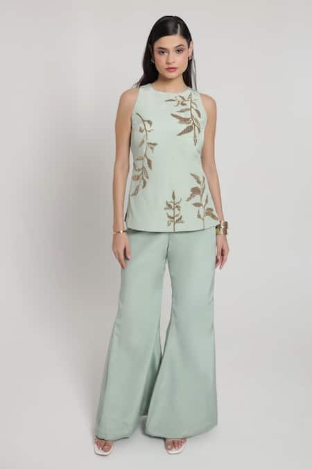 Shagufta Embroidered Top & Pant Set 