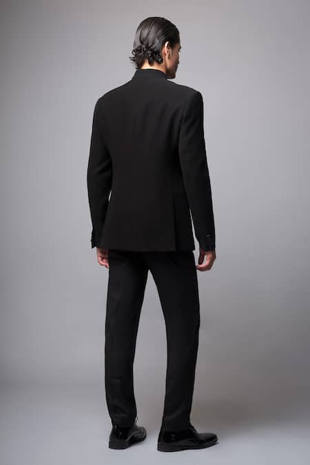 Vivek Patel Silva Floral Embroidered Bandhgala & Trouser Set 