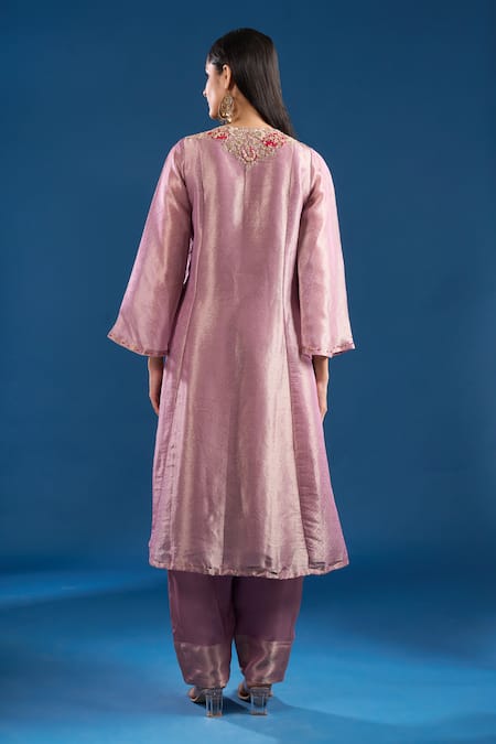 Samyukta Singhania Embroidered Shimmer Anarkali & Salwar Set