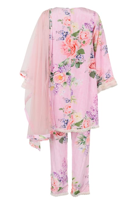 Rang By Les Petits Rang Corsage Printed Kurta Pyjama Set 