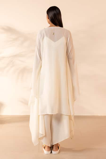 OurDve Lemon Drop Cotton Kaftan & Pant Set 