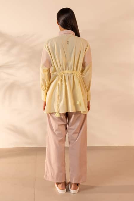 OurDve Breeze Color Blocked Shirt & Pant Set 