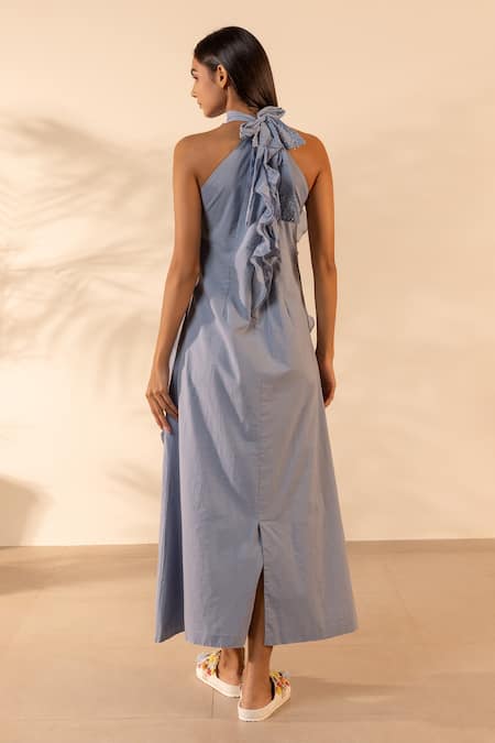 OurDve Sunny Side Cascading Ruffled Dress 