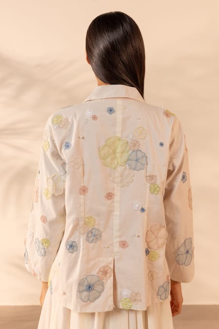 OurDve Lush Hand Appliqued Jacket 