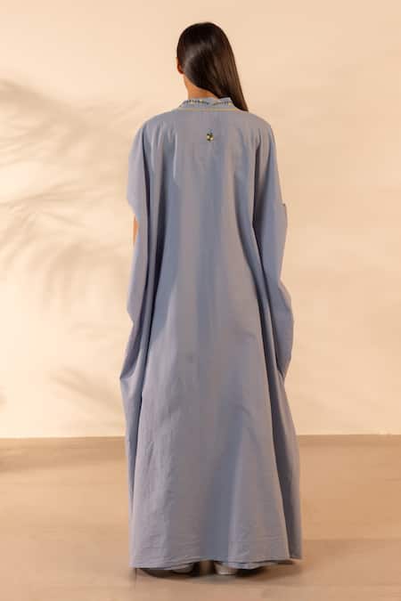 OurDve Zinnia Embrodiered Shawl Collared Shrug 