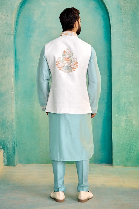 Millionaire Embroidered Koti & Pyjama Set 