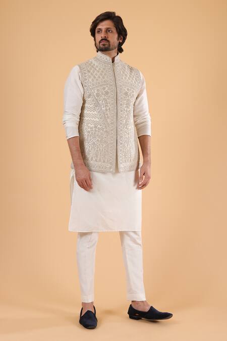 Millionaire Embroidered Koti & Pyjama Set 