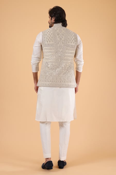 Millionaire Embroidered Koti & Pyjama Set 