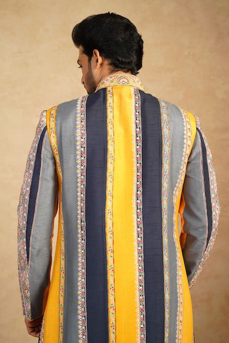 Millionaire Patchwork Sherwani Set 