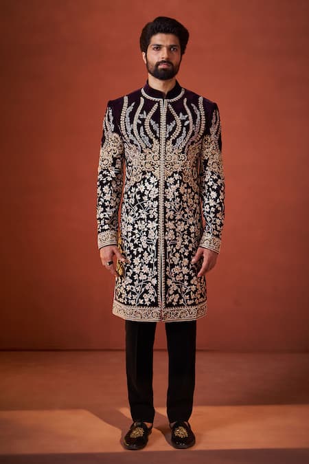 Millionaire Velvet Sherwani Set 