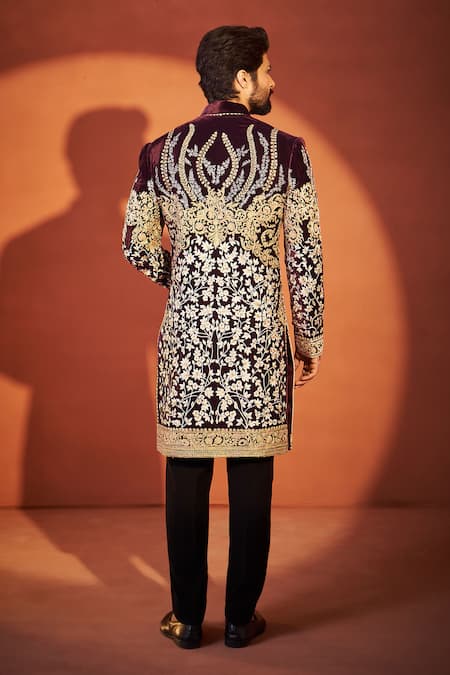 Millionaire Velvet Sherwani Set 