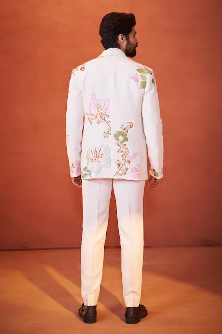 Millionaire Floral Embroidered Suit Set 