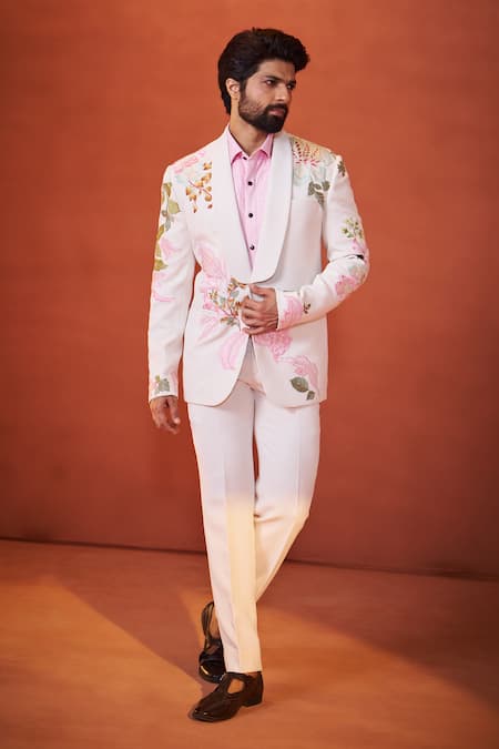 Millionaire Floral Embroidered Suit Set 