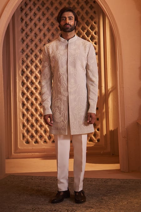 Millionaire Floral Embroidered Sherwani Set 