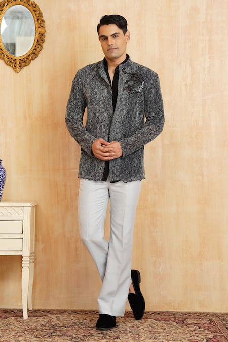 Millionaire Patchwork Coat Trouser Set 