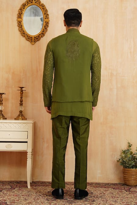 Millionaire Embroidered Koti & Kurta Set 