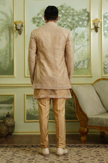 Millionaire Thread Work Bandhgala Kurta Set 