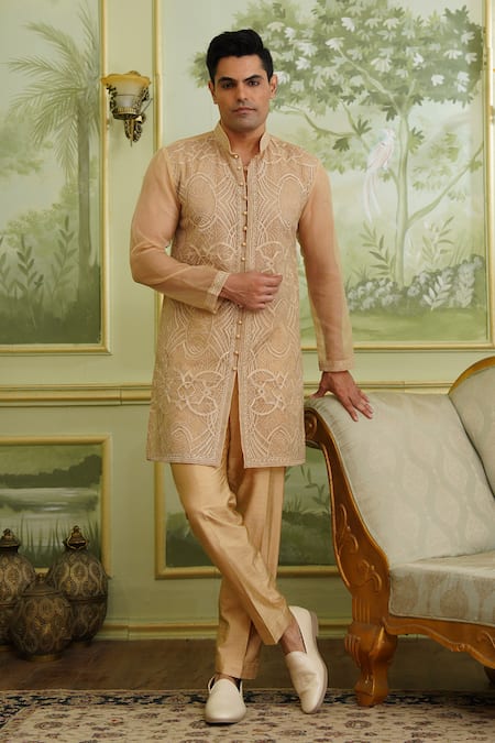 Millionaire Thread Work Bandhgala Kurta Set 