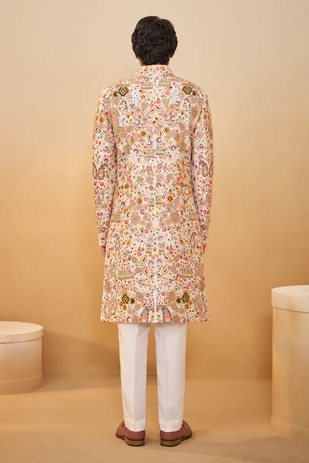 Millionaire Floral Embroidered Sherwani Set 
