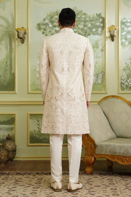 Millionaire Floral Embroidered Sherwani Set 
