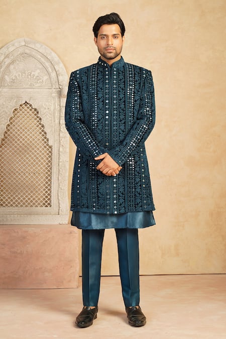 Millionaire Lucknowi Work Sherwani Set 