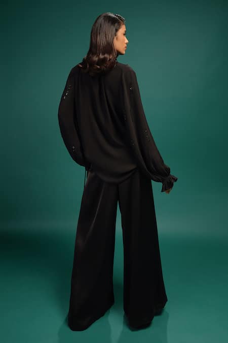 Style Junkiie Ebony Sequin Work Blouse 