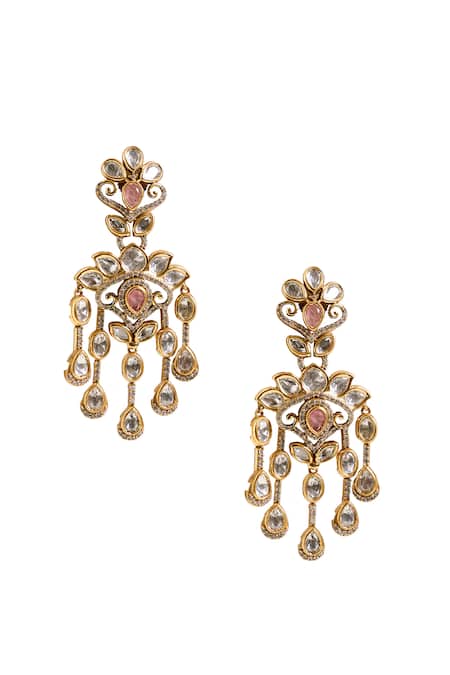 Nazaakat By Samara Singh Tassel Embellished Drop Earrings 