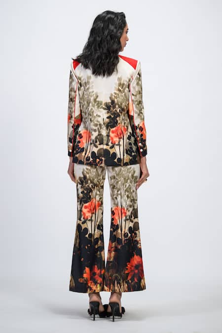 The Dramebaaz CO Modista Floral Print Blazer & Trouser Co-ord Set