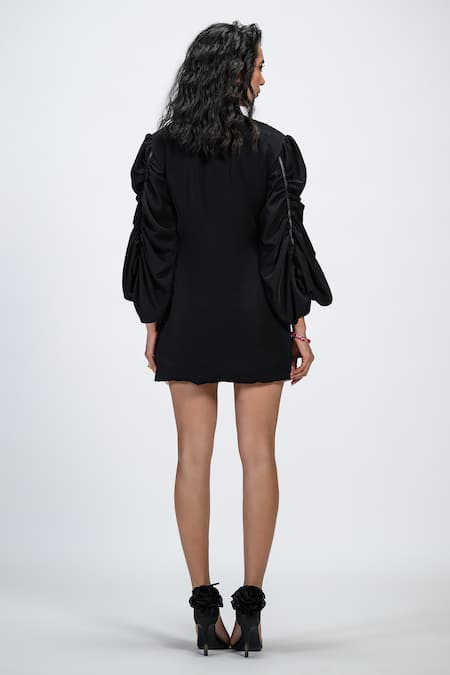 The Dramebaaz CO Aura Dramatic Bishop Sleeve Dress 