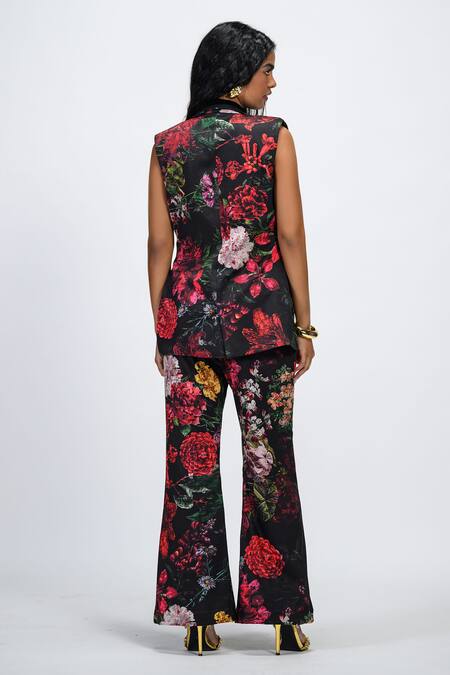 The Dramebaaz CO Chromaflux Floral Print Blazer & Trouser Co-ord Set